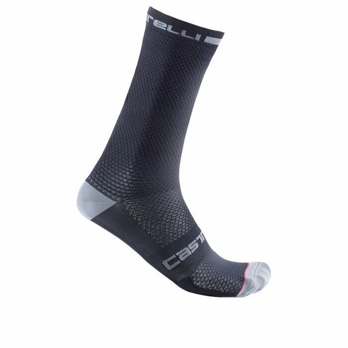 Chaussettes Castelli Superleggera T18 Bleu/Blanc 5 Chaussettes Castelli Superleggera T18 Bleu/Blanc – Image 3