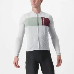 Maillot Manche Longue Castelli Prologo 7 Homme Gris/Vert 2023 -Vélos Urbains Soldes Boutique 01 4522024 870 700x700 2