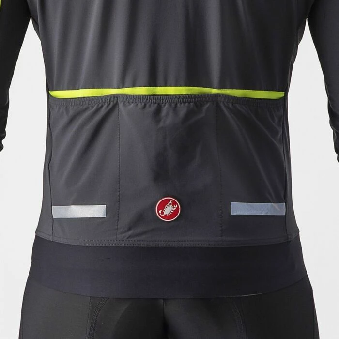 Veste Manche Longue Castelli Flight Air Gris Foncé/Lime 2023 4 Veste Manche Longue Castelli Flight Air Gris Foncé/Lime 2023 – Image 2
