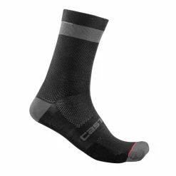 Chaussettes Castelli Alpha 18 Noir/gris 2023 -Vélos Urbains Soldes Boutique alpha18 noir gris 700x700 3
