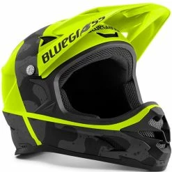 Casque Intégral Bluegrass Intox Noir / Jaune Fluo Mat -Vélos Urbains Soldes Boutique intox fluo jaune black camo matt 1 700x700 3