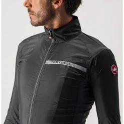 Veste Manche Longue Castelli Squadra Stretch Noir 2023 -Vélos Urbains Soldes Boutique squadra stretch noir gris 4 700x700 1
